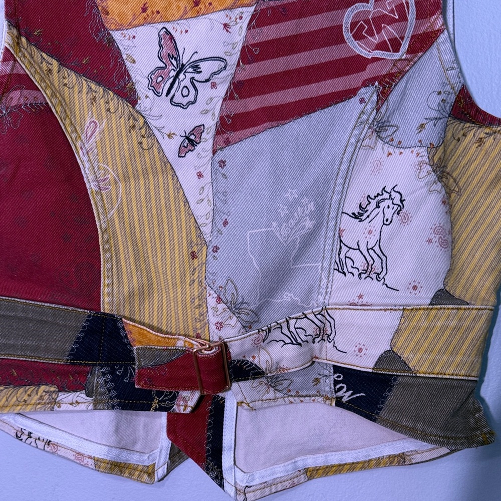 Wrangler + Lainey Patchwork Button-Front Vest in … - image 8